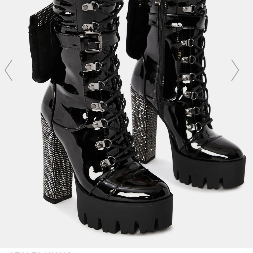Azalea Wang "Savannah Combat boots"